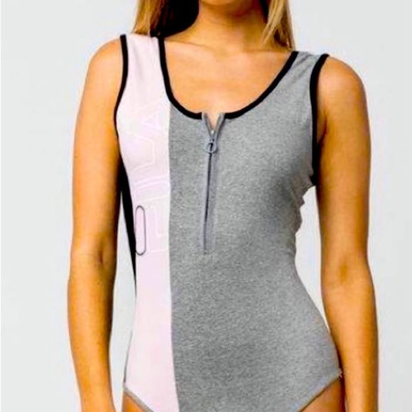 Fila Other - Fila Viviana Bodysuit. Gray, Pink and Black. NWT
